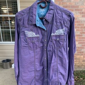 Women’s western style button up shirt